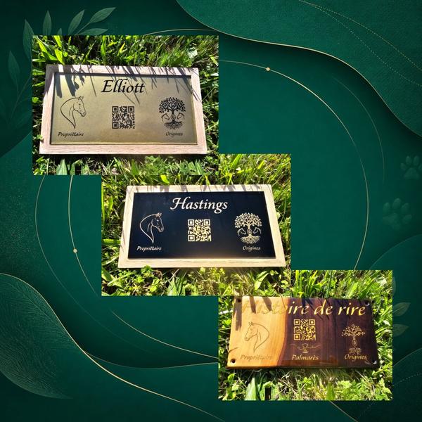 Plaques de box cheval gravées